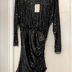 Formal sequence midi dress